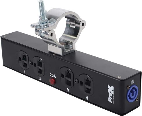 Prox X -PW EX4 Box Power Connector Box لـ 4x Edison Power Outlet للاستخدام الداخلي - تصميم نحيف جديد in Kuwait
