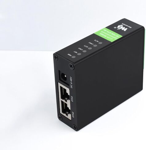 Waveshare 2-Ch RS485 to RJ45 Ethernet Serial Server, Dual Channels RS485 Independent Operation, Rail-Mount Industrial Isolated Serial Module, PoE Ethernet Port in Saudi Arabia