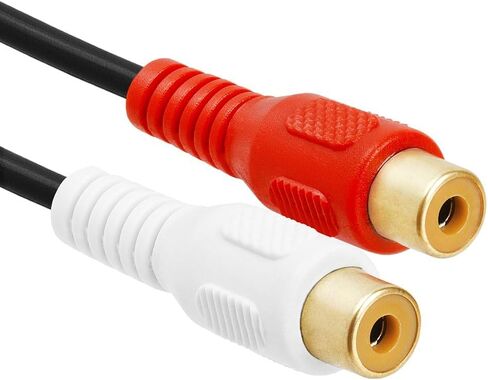 Cmple - One RCA Mono Male to Two RCA Stereo Female Y-Cable, Plug to 2 x Jack Y-Adapter Speaker Splitter Cab in Saudi Arabia