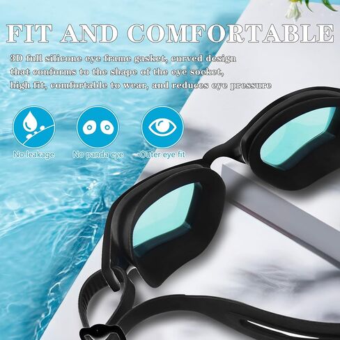 OOPFUN Adult Swim Goggles Adjustable Anti Fog Anti UV Swimming Goggles for Men Women Clear Vision No Leakage in Saudi Arabia