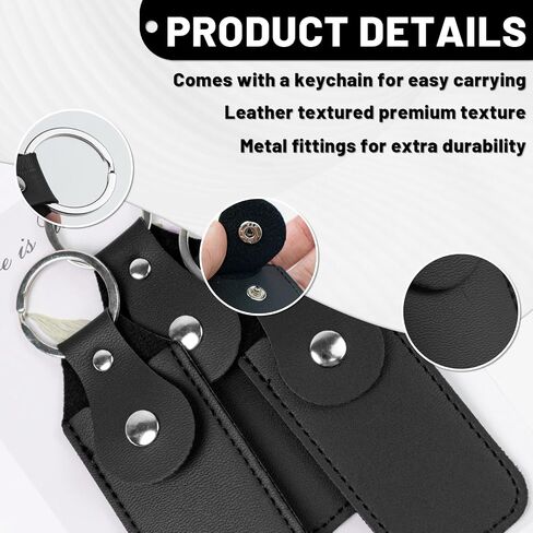 6 Pcs Flash Drive Holder, Leather Storage Case, Flash Drive Storage Case, Computer Hard Drive Accessories Protection Sleeves (Black) in Kuwait