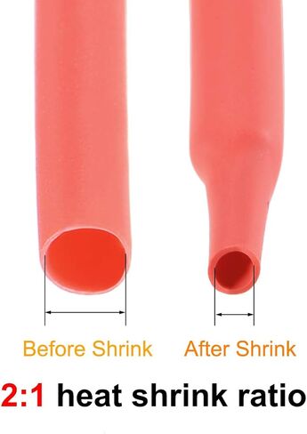 uxcell Heat Shrink Tubing, 60mm Dia 98mm Flat Width 2:1 Ratio Shrinkable Tube Cable Sleeve 1m - Black in Kuwait
