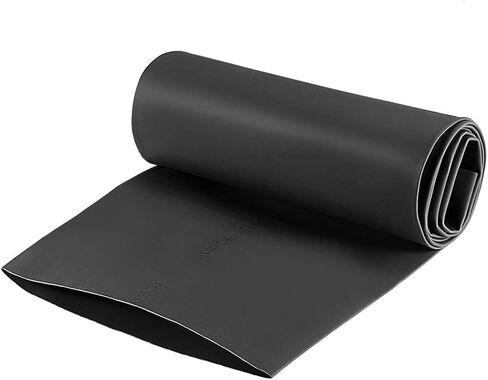 uxcell Heat Shrink Tubing, 60mm Dia 98mm Flat Width 2:1 Ratio Shrinkable Tube Cable Sleeve 1m - Black in Kuwait
