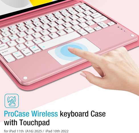 ProCase for iPad 11th (A16) / 10th Generation Case with Keyboard; Detachable Wireless Keyboard Folio Cover with Multi-Touch Trackpad for iPad 11th 2025 /10th Gen 2022 -Midnight Green in Saudi Arabia