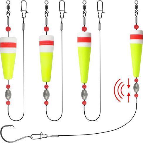 AGOOL Fishing Floats Rigs Popping Corks for Saltwater Rattle Weighted Fishing Bobbers Tackle Redfish and Speckled Trout Fishing Tackle Saltwater Freshwater in Saudi Arabia