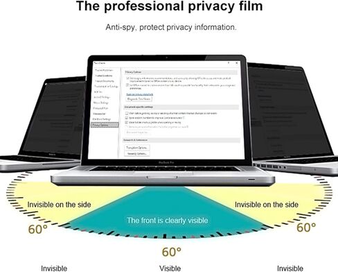 11.6-27 Inch Privacy Screen for Monitor, Removable Laptop Privacy Filter, Anti-Glare (Color : PET, Size : 14inch/31x17.4CM) in Kuwait
