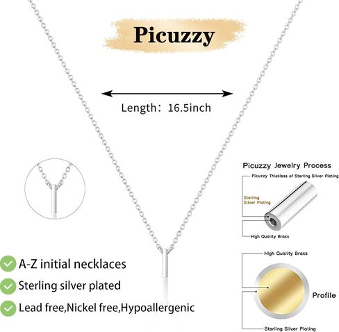 Picuzzy Gold Initial Necklaces for Women, Dainty 14k Gold Plated Letter Choker Necklace Cute Monogram Necklace Tiny Initial Pendant Necklace for Women Simple Gold Jewelry Gift for Girls in Kuwait