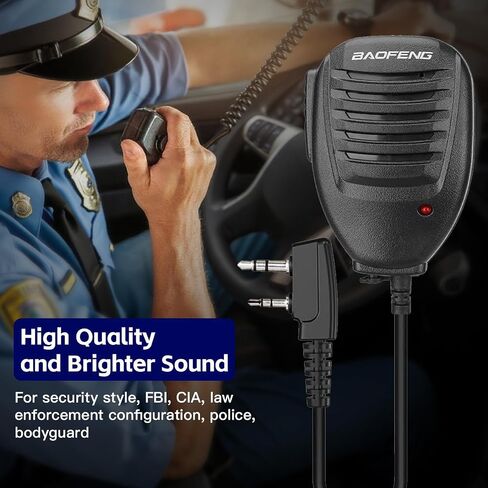 BAOFENG Accessories Walkie Talkies Speaker MIC For Baofeng UV-5R 5RM 5RX 5RHPRO BF-F8HP Pro UV-32 DM-32 GM21 UV-5G Plus K5PLUS AR-152 UV-82 UV-21R UV-K5 K6 TD-H8 TD-H3 Ham GMRS Radio Two Way Radio mic in Saudi Arabia
