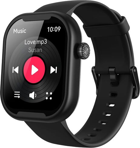 AGPTEK MP3 Player with Bluetooth, Watch MP3 Player with Watch Band for Running Climbing Hiking Cycling Jogging Yoga, Black in Saudi Arabia