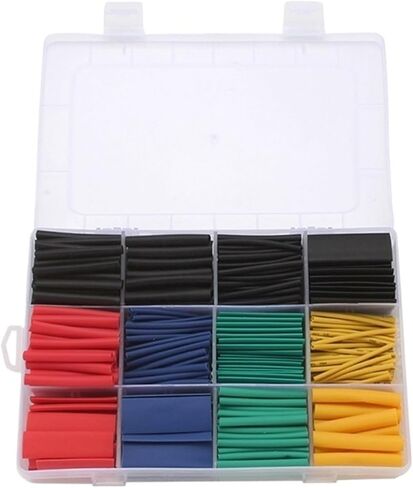 530pcs حرارة أنبوب أنبوب الأنبوب غلاف أنابيب قابلة للتقلص 2: 1 مجموعة العلاقات العلاقات سلك التثبيت قابلة لإعادة الاستخدام سلك (530 ٪ مع البلاستيك) in Kuwait