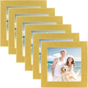 TOFOREVO 4x4 Picture Frames Set of 6 Black Wood Grain Photo Frame for Gallery Wall Mounting or Tabletop Display in Kuwait
