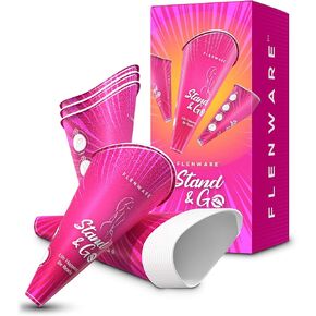 Stand & Go Disposable Female Urinal Funnel (10 Pack) - Women Pee Funnel for Travel, Pee Funnel for Standing, Portable and Convenient Urination Solution in Saudi Arabia