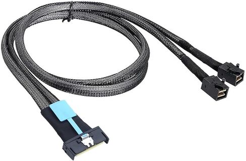 Gen5 MCIO 8X 8i to M1ni S/A/S HD SFF-8643 Cable Male to Female Adapter Cable for Server(100cm) in Kuwait
