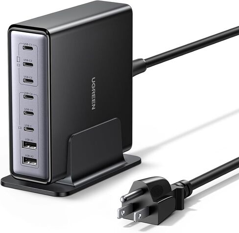 UGREEN 200W 8-Port GaN USB C Charger Block, Desktop Charging Station USB C and USB PD 100W Fast Charging Compatible for MacBook Pro 16" Air, XPS 13, iPad Pro, iPhone 16 Pro, Galaxy S25 in Saudi Arabia