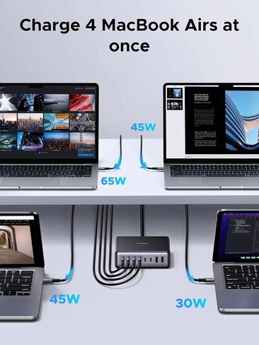 UGREEN 200W 8-Port GaN USB C Charger Block, Desktop Charging Station USB C and USB PD 100W Fast Charging Compatible for MacBook Pro 16" Air, XPS 13, iPad Pro, iPhone 16 Pro, Galaxy S25 in Saudi Arabia