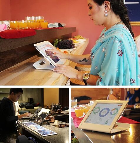 جهاز الكشكات اللوحي POS Stand متوافق 10.2 "iPad 7 8 9 جيل مع 360 قاعدة دوارة in Kuwait
