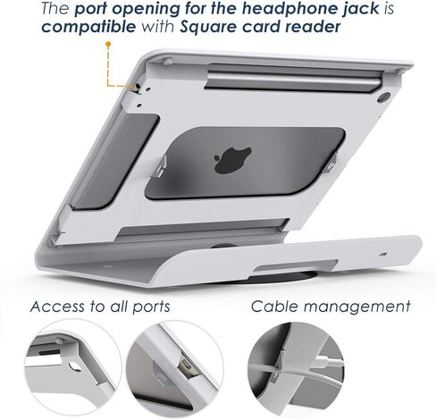 جهاز الكشكات اللوحي POS Stand متوافق 10.2 "iPad 7 8 9 جيل مع 360 قاعدة دوارة in Kuwait