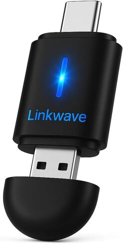 LinkWave Wireless CarPlay and Android Auto Adapter 2025–USB-A and USB-C Plug and Play–Convert Wired CarPlay to Wireless–5G Wi-Fi 3s Fast Bluetooth Connection–Compact Design for iPhone&Android Auto in Saudi Arabia