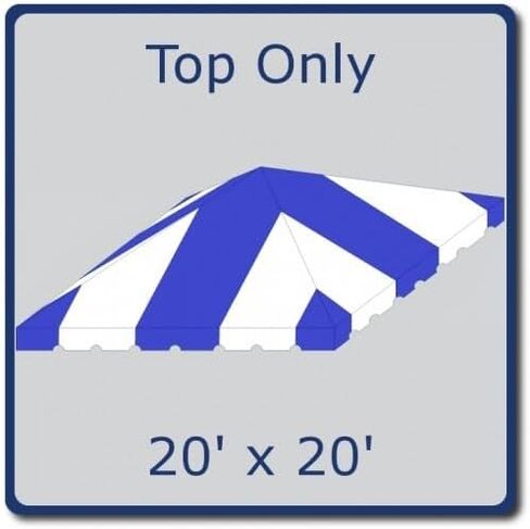 TentAndtable 20 قدم × 20 قدم الأعلى | لإطارات الساحل الغربي | 16oz block-out vinyl | الأزرق/الأبيض | داخلي/في الهواء الطلق | للحفلات وحفلات الزفاف والأحداث | الاستخدام التجاري والسكني in Kuwait