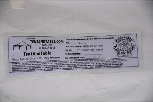 TentAndtable 20 قدم × 20 قدم الأعلى | لإطارات الساحل الغربي | 16oz block-out vinyl | الأزرق/الأبيض | داخلي/في الهواء الطلق | للحفلات وحفلات الزفاف والأحداث | الاستخدام التجاري والسكني in Kuwait
