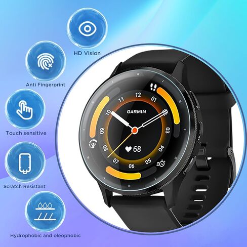 6PCS Compatible for Garmin Venu 3S 41mm Smartwatch Screen Protector Clear，HD Anti-scratch Soft TPU [Not Glass] with Ultra-thin Protector For Venu 3S Protective Film 41mm in Saudi Arabia