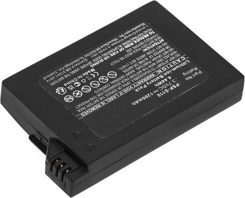 Synergy Digital Game Console Battery, Compatible with Sony PSP-3001 Game Console, (Li-ion, 3.7V, 1200mAh) Ultra High Capacity, Replacement for Sony PSP-S110 Battery in Saudi Arabia