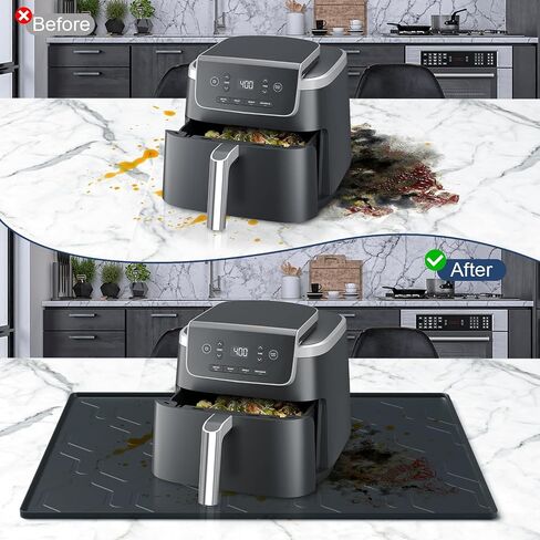 حصيرة مقاومة للحرارة من السيليكون للنينجا ، مقلاة الهواء كوسوري ، صانع/آلة قهوة Cuisinart ، وعاء القهوة ، والعصارة ، وخلاط الوقوف ، والمحمصة ، والفرن ، ووسادة الإثبات الساخن لطاولة المطبخ in Kuwait