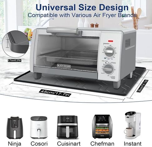 حصيرة مقاومة للحرارة من السيليكون للنينجا ، مقلاة الهواء كوسوري ، صانع/آلة قهوة Cuisinart ، وعاء القهوة ، والعصارة ، وخلاط الوقوف ، والمحمصة ، والفرن ، ووسادة الإثبات الساخن لطاولة المطبخ in Kuwait