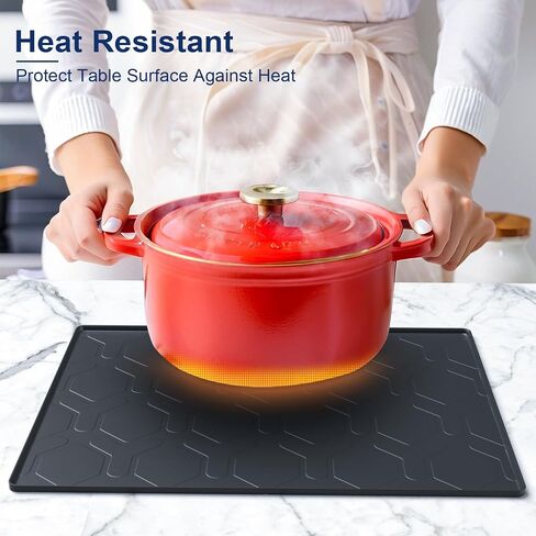 حصيرة مقاومة للحرارة من السيليكون للنينجا ، مقلاة الهواء كوسوري ، صانع/آلة قهوة Cuisinart ، وعاء القهوة ، والعصارة ، وخلاط الوقوف ، والمحمصة ، والفرن ، ووسادة الإثبات الساخن لطاولة المطبخ in Kuwait