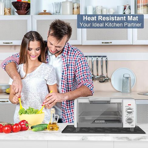 حصيرة مقاومة للحرارة من السيليكون للنينجا ، مقلاة الهواء كوسوري ، صانع/آلة قهوة Cuisinart ، وعاء القهوة ، والعصارة ، وخلاط الوقوف ، والمحمصة ، والفرن ، ووسادة الإثبات الساخن لطاولة المطبخ in Kuwait