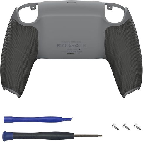 CHARM FOCUS Back Shell Grip Cover Compatible with PS5 Controller, Soft Rubber Overmold and Anti-Slip Diamond Texture, Seamless-Fit Replacement for PS5 Controller Shell, Gray in Kuwait
