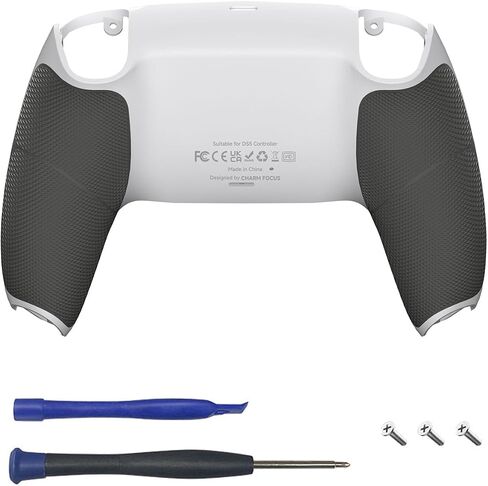CHARM FOCUS Back Shell Grip Cover Compatible with PS5 Controller, Soft Rubber Overmold and Anti-Slip Diamond Texture, Seamless-Fit Replacement for PS5 Controller Shell, Gray in Kuwait