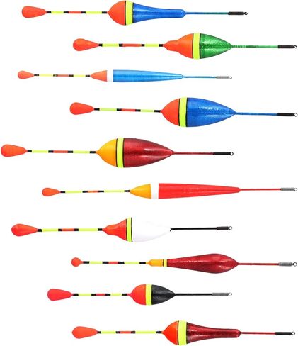 10Pcs Slip Fishing Floats Bobbers (0.6g-4.5g), Oval for Trout/Bass/Panfish in Saudi Arabia