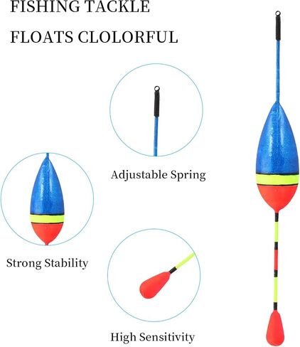 10Pcs Slip Fishing Floats Bobbers (0.6g-4.5g), Oval for Trout/Bass/Panfish in Saudi Arabia