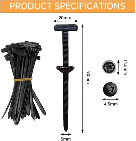 Nylon Universal Cable Tie Buckle Zip Tie (3.5 ") Automotive Push Mount صغيرة متنوعة من روابط الرمز البريدي أداة ثقيلة قفل كابل بلاستيكي مقاوم للسيارة للإصلاح اليومي (20) in Saudi Arabia