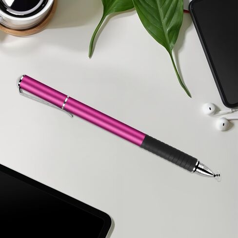 Stylus Pens for Touch Screens - Disc & Fiber Tip 2 in 1 High Sensitivity Universal Stylus for iPad, iPhone, Tablets and Other Capacitive Touch Screens (Purple) in Saudi Arabia