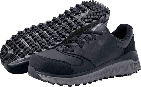 Shoes for Crews Bridgetown, Men's Slip Resistant Work Shoes, Water Resistant Sneakers, Soft and Nano Composite Toe, Black in Saudi Arabia