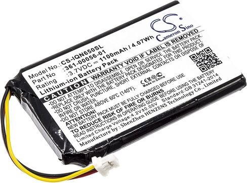 Cameron Sino 1100mAh بطارية Garmin 361-00056-01 ، Nuvi 65 ، Nuvi 65lm ، 010-01211-01 in Saudi Arabia