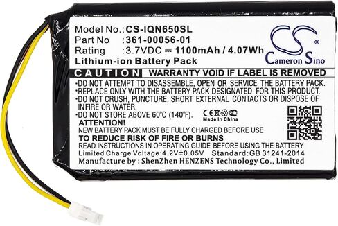 Cameron Sino 1100mAh بطارية Garmin 361-00056-01 ، Nuvi 65 ، Nuvi 65lm ، 010-01211-01 in Saudi Arabia