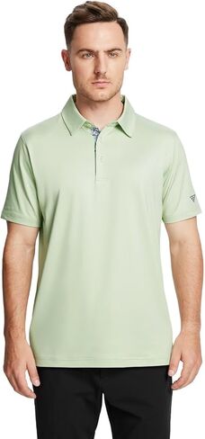 Mens Polo Shirts Short and Long Sleeve Casual Solid Stylish Dry Fit Performance Designed Collared Golf Polo Shirts for Men in Saudi Arabia
