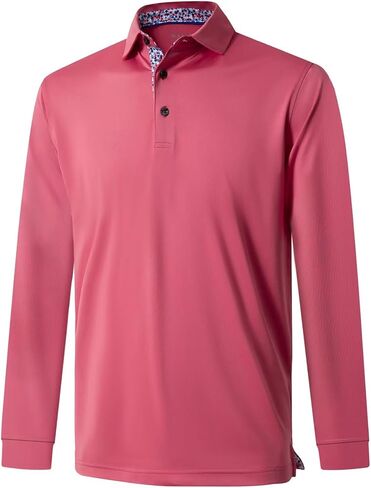 Mens Polo Shirts Short and Long Sleeve Casual Solid Stylish Dry Fit Performance Designed Collared Golf Polo Shirts for Men in Saudi Arabia