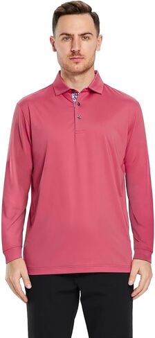 Mens Polo Shirts Short and Long Sleeve Casual Solid Stylish Dry Fit Performance Designed Collared Golf Polo Shirts for Men in Saudi Arabia