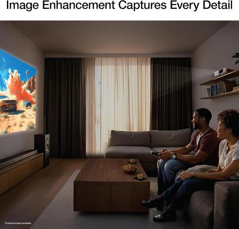 Epson Home Cinema 1100 3-CHIP 3LCD Wireless 1080p Projector ، يتدفق مع Apple Airplay ، Miracast ، المسرح المنزلي/الألعاب ، 3400 لون ولاء ، سطوع أبيض ، مكبر صوت ، 16000: 1 على النقيض ، 2x HDMI in Kuwait