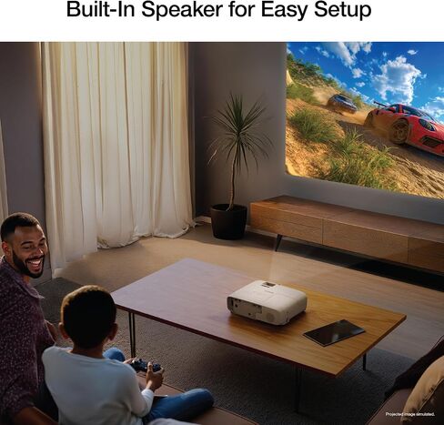 Epson Home Cinema 1100 3-CHIP 3LCD Wireless 1080p Projector ، يتدفق مع Apple Airplay ، Miracast ، المسرح المنزلي/الألعاب ، 3400 لون ولاء ، سطوع أبيض ، مكبر صوت ، 16000: 1 على النقيض ، 2x HDMI in Kuwait