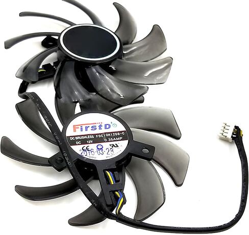 2PCS Card Card Fans FDC10H12D9-C 85mm 4Pin Coard Fan لـ 1070 1070 8g 1060 1080 بطاقة فيديو in Saudi Arabia
