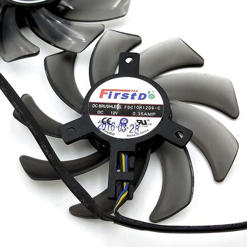 2PCS Card Card Fans FDC10H12D9-C 85mm 4Pin Coard Fan لـ 1070 1070 8g 1060 1080 بطاقة فيديو in Saudi Arabia