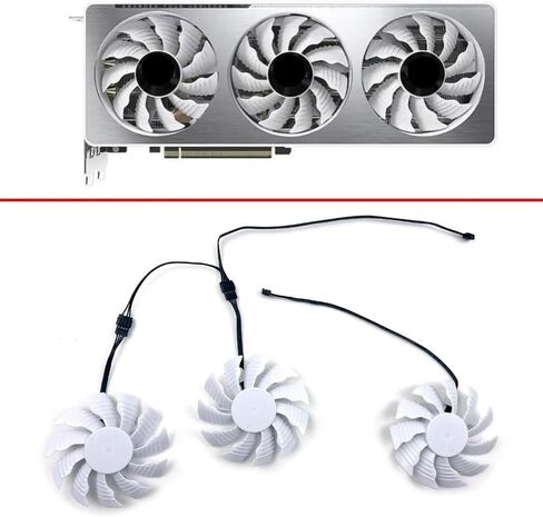 مروحة تبريد بطاقة الرسومات 82mm 4pin T128015SU لـ RTX 3070 OC 8G RTX 3060 TI OC 8G LHR CARD CARD FORS (B) in Kuwait