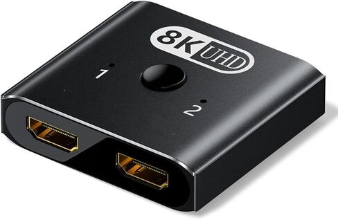 4K HD 2.0 SPLITTER 2 in 1 Out - 4K@120Hz BI -Direction HD SWITE TINE إلى محول أنثى ، Multi Port HD Switcher | محدد للمراقبة المزدوجة ثلاثية الأبعاد ألعاب الكمبيوتر PS5 Xbox Blu-ray in Kuwait