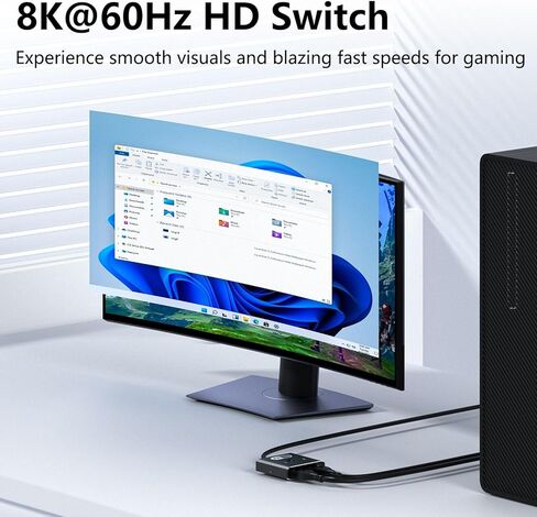 4K HD 2.0 SPLITTER 2 in 1 Out - 4K@120Hz BI -Direction HD SWITE TINE إلى محول أنثى ، Multi Port HD Switcher | محدد للمراقبة المزدوجة ثلاثية الأبعاد ألعاب الكمبيوتر PS5 Xbox Blu-ray in Kuwait