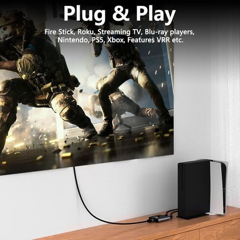 4K HD 2.0 SPLITTER 2 in 1 Out - 4K@120Hz BI -Direction HD SWITE TINE إلى محول أنثى ، Multi Port HD Switcher | محدد للمراقبة المزدوجة ثلاثية الأبعاد ألعاب الكمبيوتر PS5 Xbox Blu-ray in Kuwait